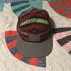Bohemian Style Colorful 5 Panel Hat With Adjustable Leather Strap